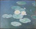 Reproduction Claude Monet Print, 'WATERLILIES' On Board, Approximately 18' X 15,' Nicely Framed GOLD Finish