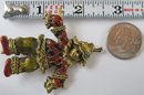 Vintage BROOCH PIN, Whimsical SCARECROW Design, Decorated Base Metal Construction, Heavy