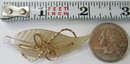 Vintage Brooch Pin, Sculptural Leaf Design, 'G' Initial, Polished Mother Of Pearl, Gold Tone Base Metal