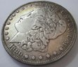 Authentic 1880P MORGAN SILVER Dollar $1.00, Philadelphia Mint, 90 Percent SILVER, Discontinued United States
