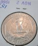 Authentic 1959P WASHINGTON SILVER QUARTER Dollar $.25, Philadelphia Mint, 90 Percent Silver, United States