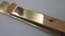 Signed ANSON, Vintage TIE BAR, Rectangular Design With Rhinestone Accent, Gold Tone Base Metal Construction