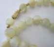 Vintage Bead Necklace, Uniform Mother Of Pearl , Gold Tone Base Metal Accent Beads, Appx 29,' Slip Over Style