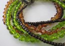 Contemporary Multi-Strand Bracelet, Earth Tone Seed Bead Design, Magnetic Closure