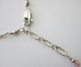 Contemporary Chain Necklace, Multi Iridescent HEART Pendants, Sterling .925 Silver, Functional Clasp Closure