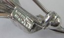 Signed Vintage Brooch Pin, CARNATION Bloom Design, Sterling .925 Silver Construction