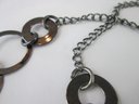 Signed PARK LANE, Contemporary CHAIN Necklace, Anodized Gray Base Metal Construction, Functional Clasp Closure