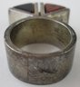 Signed, Vintage Finger Ring, Dual CATS EYE Stones, Sterling .925 Silver Setting, DENMARK, Approximate Size 4