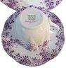 Signed SHELLEY Bone China, Vintage CUP SAUCER & PLATE Set, TRIO DAINTY MAUVE Pattern