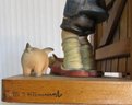 Set Of 2! Vintage GOEBEL HUMMEL Figurines, Hand Painted BOOKENDS, Nicely Detailed, Appx 6' Tall