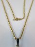 Vintage CRUCIFIX CROSS Pendant, Rope Chain, 14K GOLD, Aprrox 17'