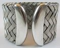 ROBERTO COIN Designs, Extra Wide INTERWOVEN Bracelet, Sterling .925 Silver COMPOSITION