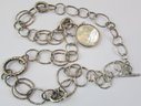 Signed IPPOLITA, Vintage Chain Necklace, Mother Of Pearl Pendant, Approximately 32,' Loop & Bar Closure