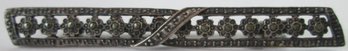 Vintage Brooch Pin, Floral BAR Design, STERLING .925 Silver Construction