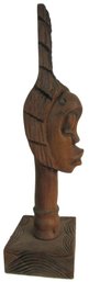 Hand Carved, Solid Wood BUST Of A WOMAN, Finely Detailed, Appx 18.5'