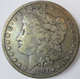 Authentic 1892O MORGAN SILVER Dollar $1.00, New Orleans Mint, 90 Percent SILVER, Discontinued United States