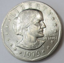 Authentic 1979P SUSAN B. ANTHONY Dollar $1.00, PHILADELPHIA Mint, CLAD Composition, Discontinued United States