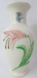 Vintage HULL Art Pottery, Bud FLOWER Vase, Classic Label, Gloss Glaze Finish,  Appx 7,' Tall, Made In USA