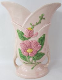 Vintage HULL Art Pottery, Large FLOWER Vase, MAGNOLIA Flower, Gloss Glaze,  Appx 11.5,' Tall, Made In USA