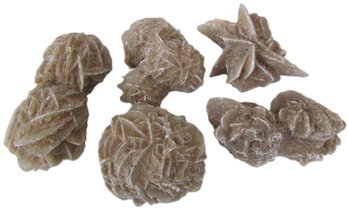Lot Of 5 Pieces! Natural DESERT ROSE? Crystals, Unverified, Irregular Shape, Approximately 333g