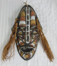 Vintage Ethnic Design, Face MASK, Unknown Origin, Wooden Construction, Approx 14.5' Long