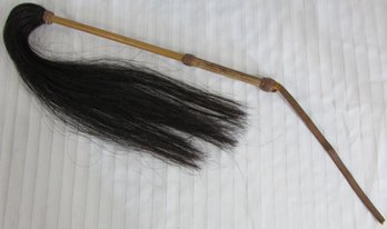 Vintage Ethnic Design, Natural Animal HAIR SWATTER, Unknown Origin, Approx 16' Long