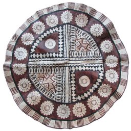 Vintage Ethnic Design, TAPA Mat?, Unknown Origin, Approx 35' Diameter