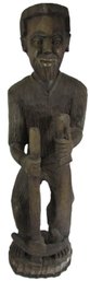 Hand Carved, Solid Wood FIGURE Of A MAN, COLOSSAL Size! Appx 38' Tall