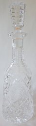 Signed WATERFORD Lead Crystal, Tall DECANTER & Stopper, Intricate JUBILEE Pattern, Approx 13' Tall