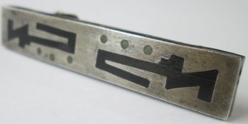 Vintage TIE BAR, Graphic Geometric Design, Sterling .925 Silver, Made In MEXICO