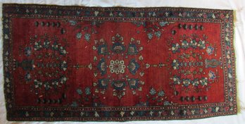 Imported Vintage Persian Style Area Rug, Intricate FLORAL Pattern, Red Background, Approx 26' X 53'