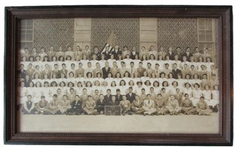 Vintage SCHOOL Photograph, CLASS Of 1947, Brooklyn PS 203,  Approx 20' X 12.5,' Nicely Framed