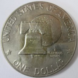 Authentic 1976P EISENHOWER DOLLAR $1.00, Bicentennial Commemorative, Clad Content, Discontinued United States
