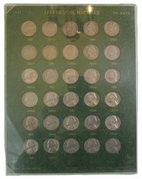 SET Of 30 COINS! Authentic JEFFERSON NICKELS $.05, 1947 Thru 1958, Philadelphia Denver & San Francisco Mints
