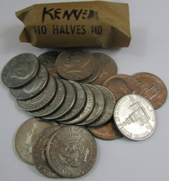 Set Of 20 Coins! Authentic KENNEDY Half Dollars $.50, Mixed Dates, Copper Nickel Clad Content
