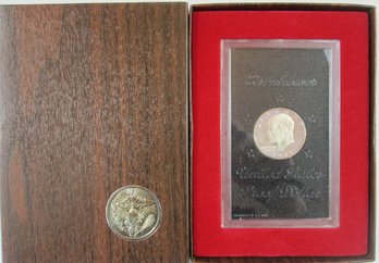 Authentic 1971S EISENHOWER Dollar $1.00, PROOF San Francisco Mint, 40 Percent Silver, Discontinued Design