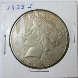 Authentic 1923S PEACE SILVER Dollar $1.00, SAN FRANCISCO Mint, 90 Percent SILVER, Discontinued United States