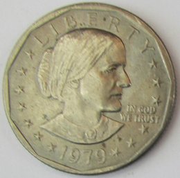 Authentic 1979P SUSAN B. ANTHONY Dollar $1.00, PHILADELPHIA Mint, Copper Nickel Composition, Discontinued