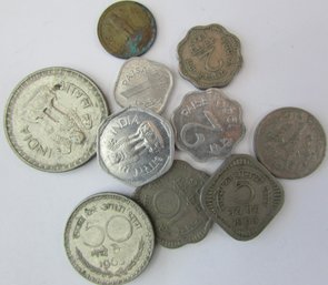 Set OF 10 Coins! Authentic INDIA Issue, Mixed Dates & Denominations