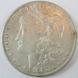 Authentic 1883P MORGAN SILVER Dollar $1.00, Philadelphia Mint, 90 Percent SILVER, Discontinued United States