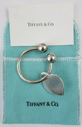 Signed TIFFANY, Contemporary Keychain, HEART Charm, Sterling .925 Silver Construction, Screw Closure