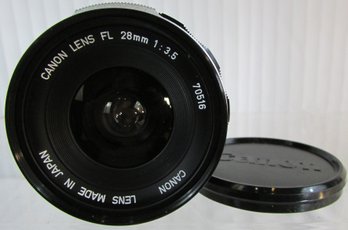 Vintage CANON Brand, FL2 Camera WIDE ANGLE LENS With Caps, Approx 2' Long
