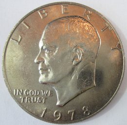 Authentic 1978P EISENHOWER DOLLAR $1.00, Philadelphia Mint, Copper Nickel Clad, United States