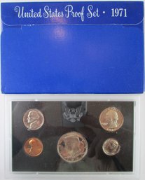 SET Of 5 COINS! Authentic 1971S MIRROR PROOF SET, San Francisco Mint, Uncirculated KENNEDY HALF, United States