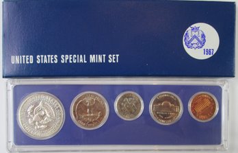SET Of 5 COINS! Authentic 1967P SPECIAL MINT SET, Uncirculated, 40 Percent SILVER Kennedy Half, United States
