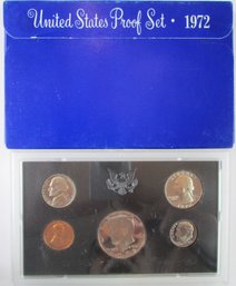 SET Of 5 COINS! Authentic 1972S MIRROR PROOF SET, San Francisco Mint, Uncirculated KENNEDY HALF, United States