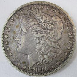 Authentic 1890O MORGAN SILVER Dollar $1.00, New Orleans Mint, 90 Percent SILVER, Discontinued United States