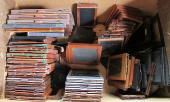 Large Quantity BOX LOT! Vintage WOOD Framed FILM Holders, I'm Tired Of Listing Them Now