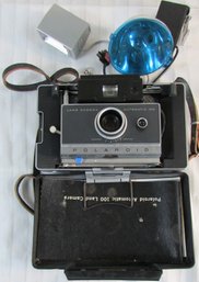 Vintage POLAROID Brand, LAND CAMERA, Automatic 100 Model, With Accessories, Approx 7.5'