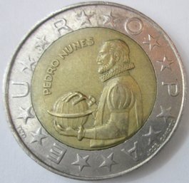 Authentic PORTUGAL Issue Coin, Dated 1991, One Hundred 100 ESCUDOS Denomination, Bimetallic, Discontinued